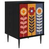 vidaXL Nachttisch ESSEN Schwarz Eichen-Optik 36 x 33 x 51 cm