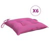 vidaXL Stuhlkissen 6 Stk. Rosa 50x50x7 cm Oxford-Gewebe