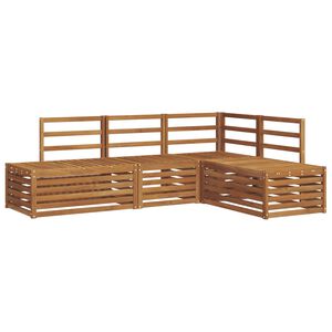 vidaXL Outdoor-Sofagarnitur 4 St&uuml;ck Natur Massivholz Akazie