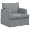 vidaXL Sofa Set 2 pcs Hellgrau 144 x 80 x 85 cm Stoff