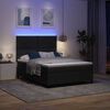 vidaXL LED Boxspringbett mit Matratze Schwarz 140 x 190 cm Stoff