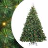 vidaXL K&uuml;nstlicher Weihnachtsbaum mit 300 LEDs Gr&uuml;n 240 cm PE und PVC