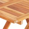 vidaXL 3-tlg. Bistro-Set mit Kissen Grau Karomuster Massivholz Teak