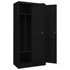 vidaXL Kleiderschrank Schwarz 80x50x180 cm Stahl