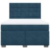 vidaXL Boxspringbett mit Matratze Blau 140x200 cm Samt