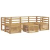 vidaXL Outdoor-Sofagarnitur 7 pcs Wei&szlig; Massivholz Akazie