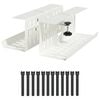 vidaXL Unter dem Schreibtisch Kabelmanagement Tray 2 Stk. Wei&szlig;