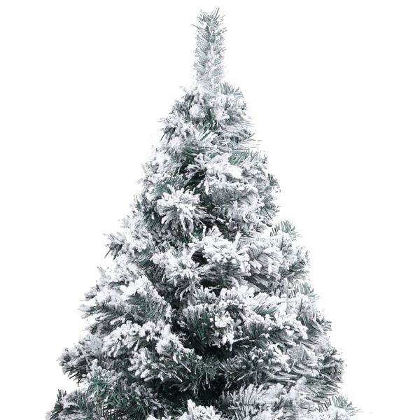 vidaXL K&uuml;nstlicher Weihnachtsbaum mit Schnee Gr&uuml;n 120 cm PVC