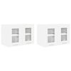 vidaXL H&auml;ngeschrank mit T&uuml;r 2 pcs Wei&szlig; 60 x 31 x 40 cm Holzwerkstoff