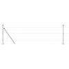 vidaXL Zaun mit Pfosten Silber 0,4 x 25 m Stahl