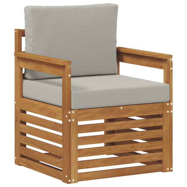 vidaXL Outdoor-Sofagarnitur mit Kissen Natur 71 x 63 x 73 cm