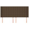vidaXL Kopfteil mit Ohren Dunkelbraun 163x16x118/128 cm Stoff