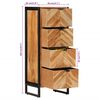 vidaXL Badschrank 40x30x100 cm Massivholz Akazie und Eisen