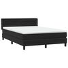 vidaXL Boxspringbett mit Matratze Schwarz 160x210 cm Samt