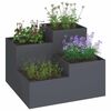 vidaXL Gartenblumentopf Anthrazit 100 x 100 x 60 cm Stahl