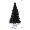 vidaXL Künstlicher Weihnachtsbaum mit Ständer Schwarz 210 cm PVC