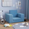 vidaXL Schlafsofa f&uuml;r Kinder Blau Weicher Pl&uuml;sch