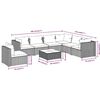 vidaXL 8-tlg. Garten-Lounge-Set mit Kissen Poly Rattan Braun