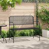 vidaXL Gartenbank Schwarz 104 x 54 x 93cm Stahl