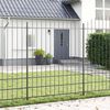 vidaXL Gartenzaun 8 pcs Grau 170 x 225 cm Pulverbeschichteter Stahl
