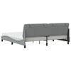 vidaXL Bett mit Matratze Hellgrau 200x200 cm Stoff