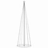 vidaXL Weihnachtsbaum in Kegelform 330 LEDs Bunt 100x300 cm