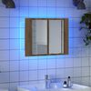 vidaXL LED-Spiegelschrank Artisan-Eiche 60x12x45 cm Holzwerkstoff