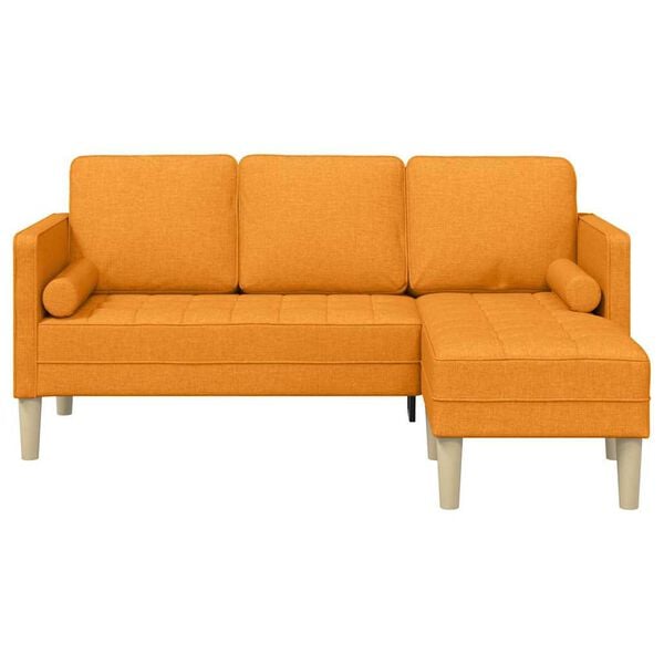 vidaXL Sofa Set mit Kissen Dunkelgelb Polyester