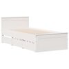 vidaXL Massivholzbett ohne Matratze mit Kopfteil Weiß 75x190 cm