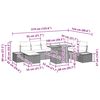 vidaXL Gartensofa-set mit Kissen mit Speicher 9 pcs Beige Poly-Rattan