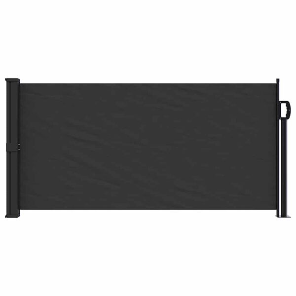 vidaXL Seitenmarkise Ausziehbar Schwarz 100x300 cm