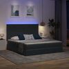 vidaXL Bett mit LED-Lichtleisten Dunkelgrau 180 x 200 cm Samt