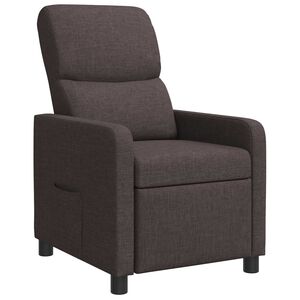 vidaXL Liegesessel Dunkelbraun Stoff
