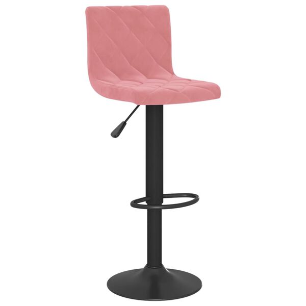 vidaXL Barhocker 2 Stk. Rosa Samt
