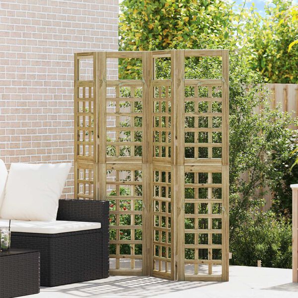 vidaXL Sichtschutz 4 pcs Braun 160 x 180 cm Imprägniertes Kiefernholz