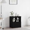 vidaXL Sideboard Schwarz 60 x 37 x 67 cm Holzwerkstoff