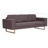 vidaXL 3-Sitzer-Sofa Stoff Taupe