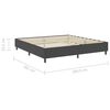 vidaXL Boxspring-Bettgestell Grau Stoff 200x200 cm