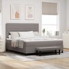 vidaXL Boxspringbett mit Matratze Taupe 180 x 200 cm Stoff