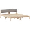 vidaXL Bettgestell Braun und Taupe 200 x 200 cm Massivholz Kiefer