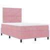 vidaXL Boxspringbett mit Matratze mit Kopfteil Rosa 120 x 190 cm Samt