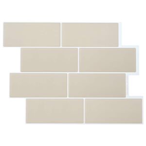 vidaXL U-Bahn-Fliese 50 pcs Beige 29 x 21 cm Polyurethan und PET