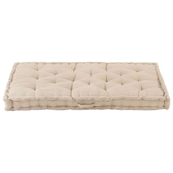 vidaXL Palettenkissen Baumwolle 120&times;80&times;10 cm Beige