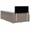 vidaXL Boxspringbett mit Matratze Taupe 120x200 cm Stoff