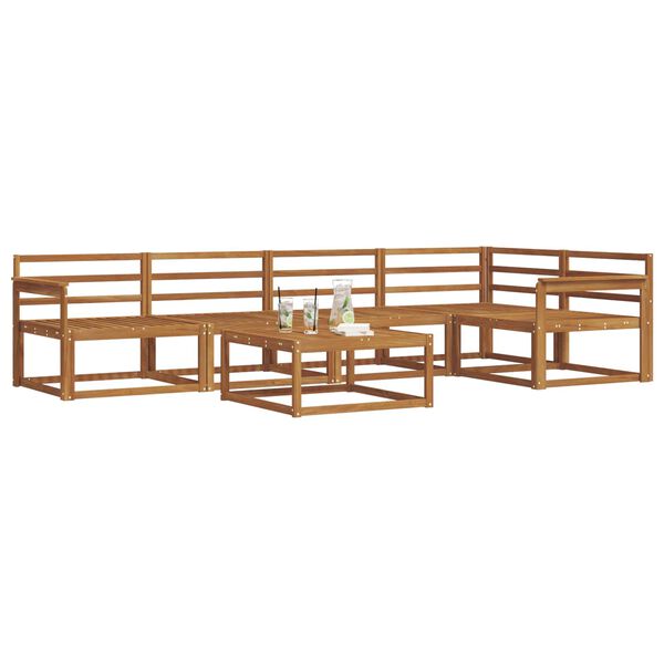 vidaXL Outdoor-Sofagarnitur 6 pcs Natur Massivholz Akazie