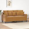 vidaXL 2-Sitzer-Sofa Braun 140 cm Samt