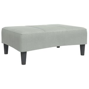 vidaXL Fu&szlig;hocker Hellgrau 77x55x31 cm Samt