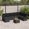 vidaXL Garten-Sofa-Set 9 pcs Schwarz Poly Rattan