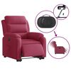 vidaXL Relaxsessel mit Aufstehhilfe Elektrisch Weinrot Samt