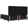 vidaXL Boxspringbett mit Matratze Schwarz 200 x 200 cm Stoff